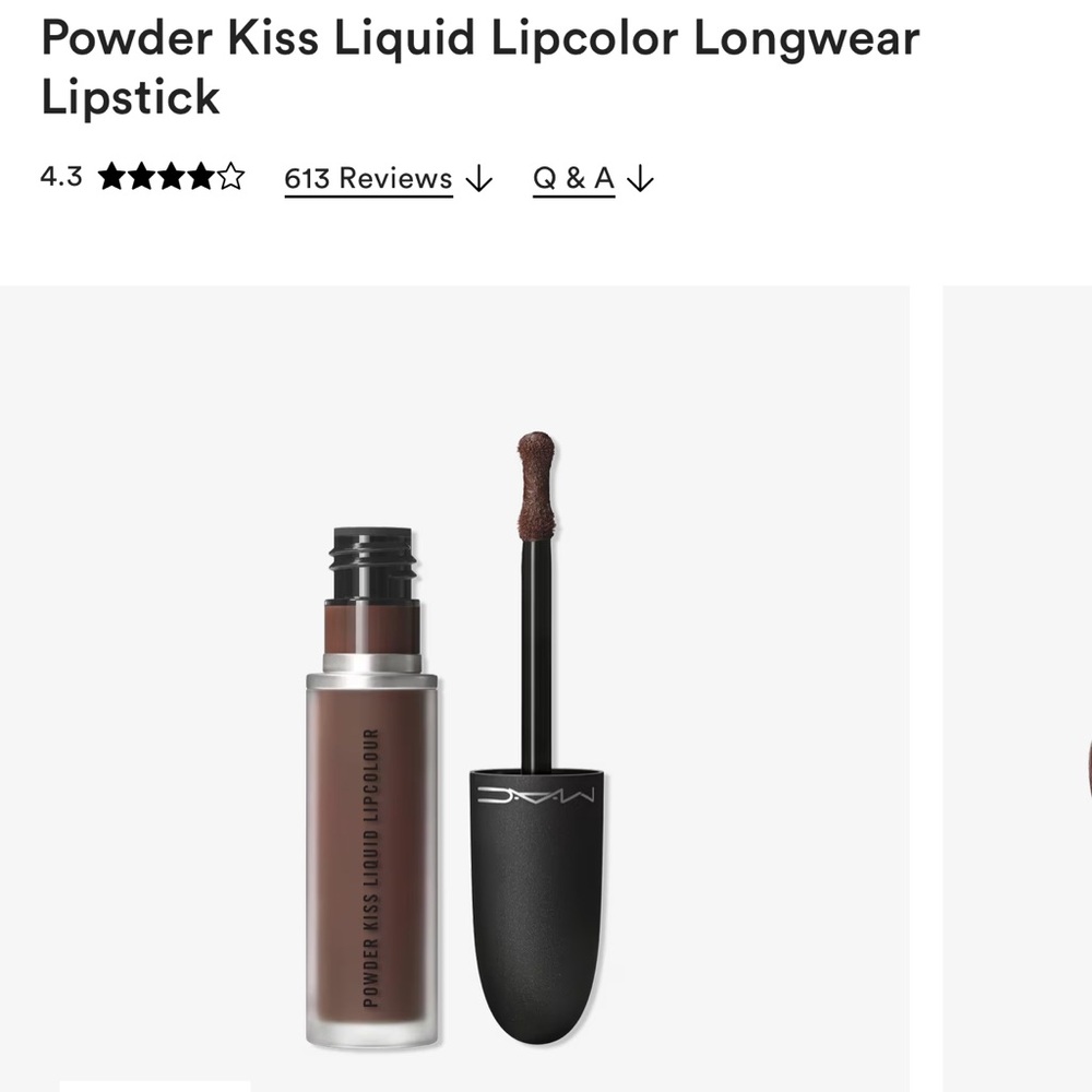 New! MAC Cosmetics Powder Kiss Liquid Lipcolor Longwear Lipstick - chestnut